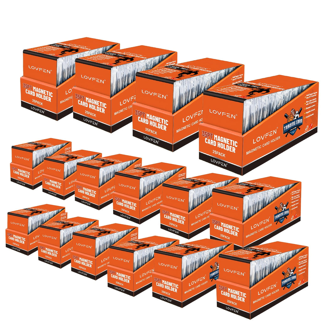 LOVFEN 400Ct Magnetic Card Holder 35Pt Magnetic Card Holders for Trading Cards, Display Cases, Protectors, And Hard Plastic Covers for Sports Game Cards, Perfect for Easter Gifts
