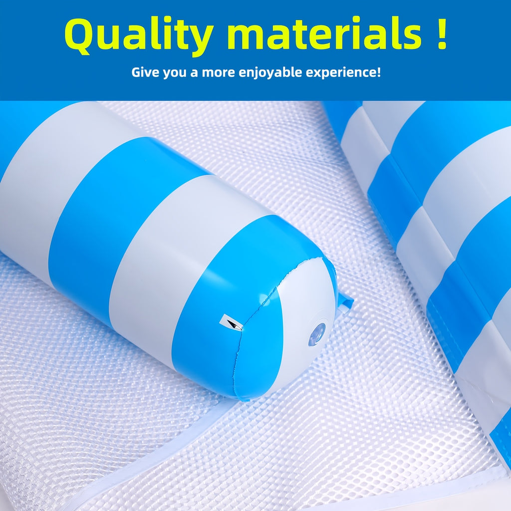 3-Pack/5-Pack/8-Pack Inflatable Hammock Pool Floats For Adults - Heavy Duty 4-in-1 Multi-Purpose Design Converts To Lounge Chair/Saddle/Drifter/Floating Bed