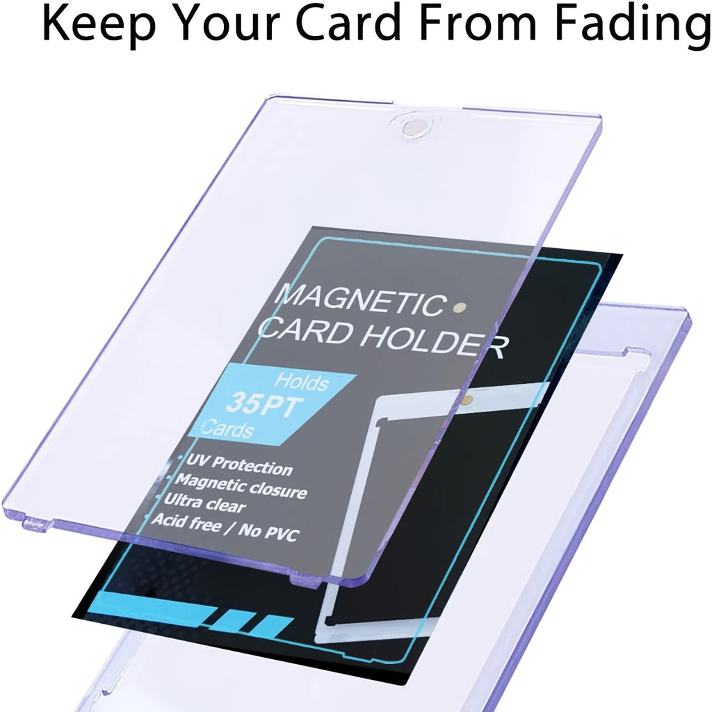 5/30/60pcs 35 Point Magnetic Trading Sports Card Holders One-Touch Hard Case Packs
