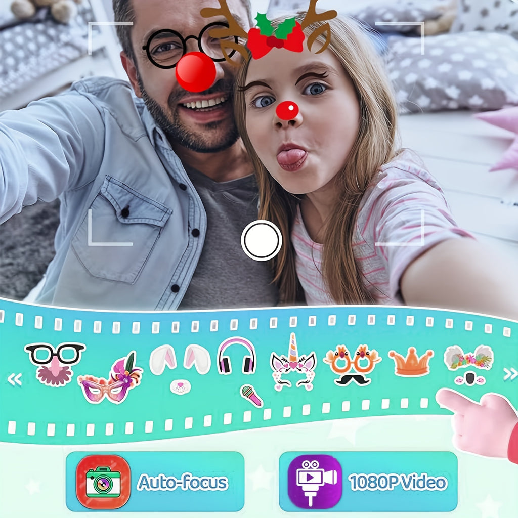 Kids Smart Phone Toys, Touchscreen HD Dual Camera Cell Phone for Kids, Dinosaur Kids Toy Phone Play Phone Toy for Boys Girls 3+, Travel Toy with 8GB SD Card, Birthday Easter Halloween Christmas Gift