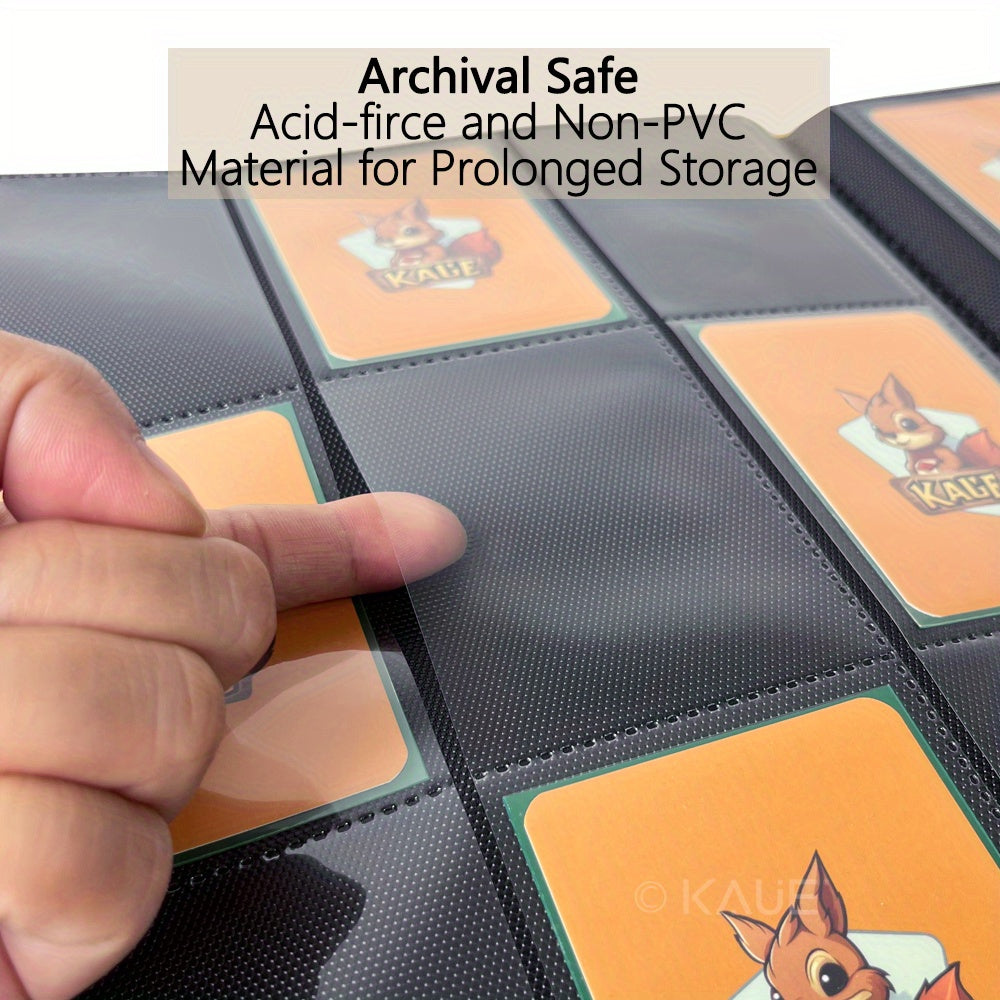 Premium 360-slot Game And Sports Card Album with Secure Binding - Durable PP Material, A Must-have for Collectors, 9-pocket TCG Trading Card Album Holder, Standard Card 360 Side-loading Pocket Card Album Holder, Double-sided 9-pocket Side-loading