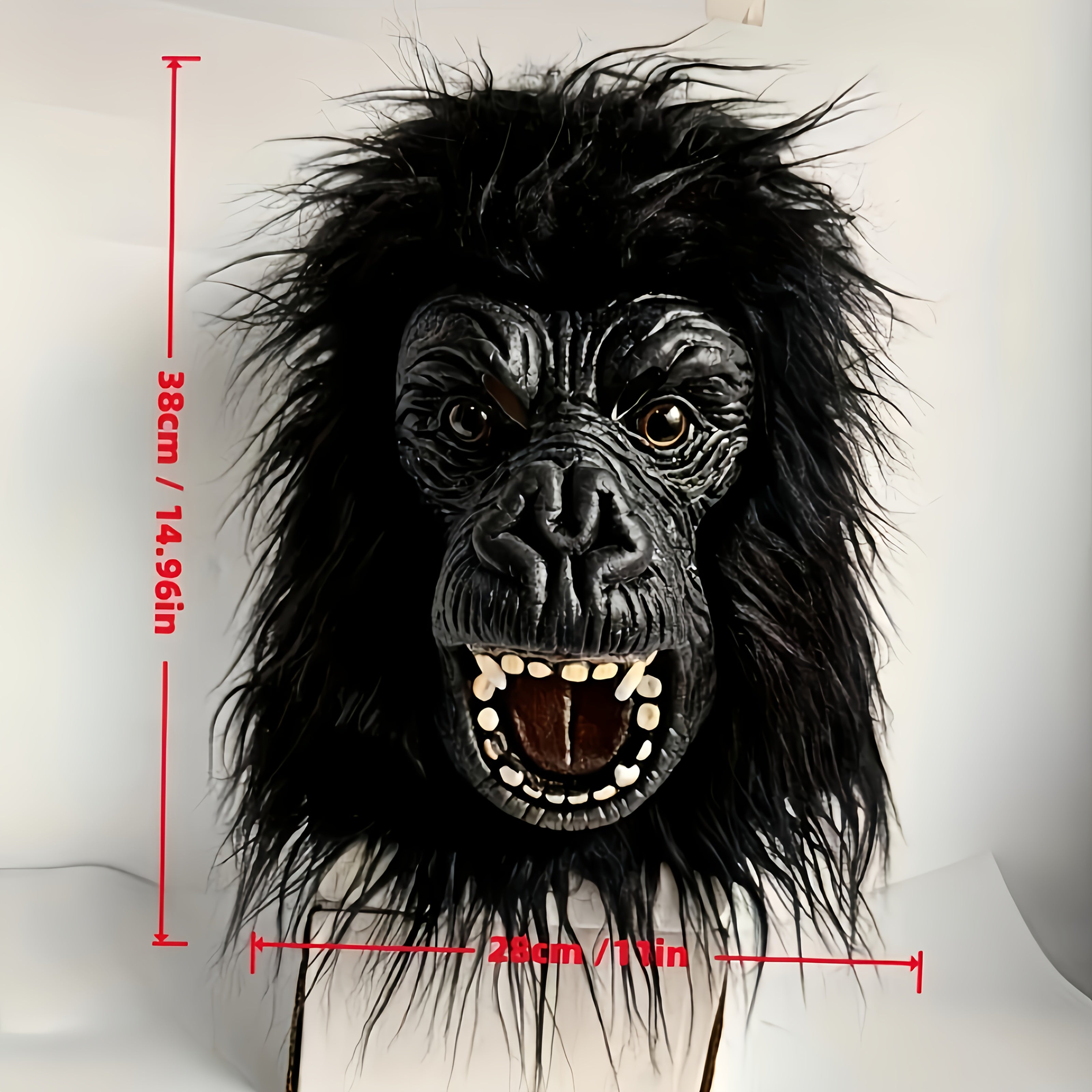 Big Elephant Monkey Latex Mask - Realistic Black & White Design, Comfortable & Durable for Halloween Costume Parties, Cosplay, Birthday Gift, Costume Accessory|Playful Design|Durable Mask
