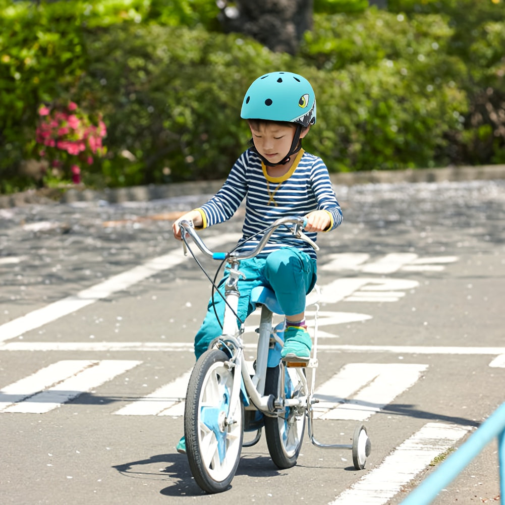 Kids Bike Helmet Set, Adjustable Helmet for Ages 5+ Boys Girls, Toddler Helmet Pad Set with Knee And Elbow Pads for Bike And More Sports
