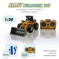 9 Channels Remote Control Loader, 2.4Ghz RC Construction Vehicle Truck with Alloy Metal Cap, Light & Sound, Rechargeable Battery, Ideal Gift for Halloween Thanksgiving Christmas