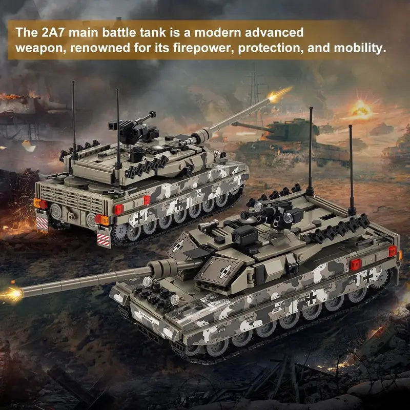 All-terrain RC Tank Vehicle, 2.4GHz Remote Control Model, With Strong Climbing Ability, All-terrain Off-road Armored Vehicle, Military Simulation War Vehicle, Cool Toy, It Is The Best Birthday Gift For Boys Over 6 Years Old