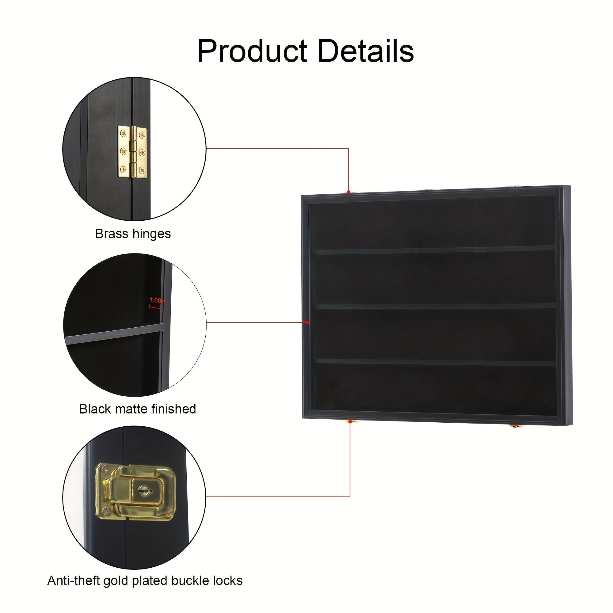 KCRasan 36 Graded Sports Card Display Case - Baseball Card Display Case Lockable - Collection Card Display, Wall Display Frame for Basketball Football Hockey Trading Cards with UV Protection Acrylic