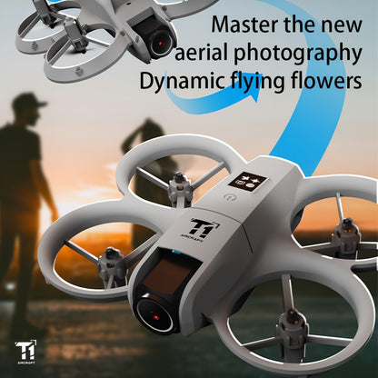 [4K, 180° Rotation] Mini 4K FPV Dual Camera Drone, 180° Camera Rotation, Dual Batteries, Optical Flow Positioning, 360° Flip, Roscope, One-Key Takeoff/Landing, Anti-Shake And Anti-Collision Design, Suitable for Beginners Remote Control Toy, Boys And Girls