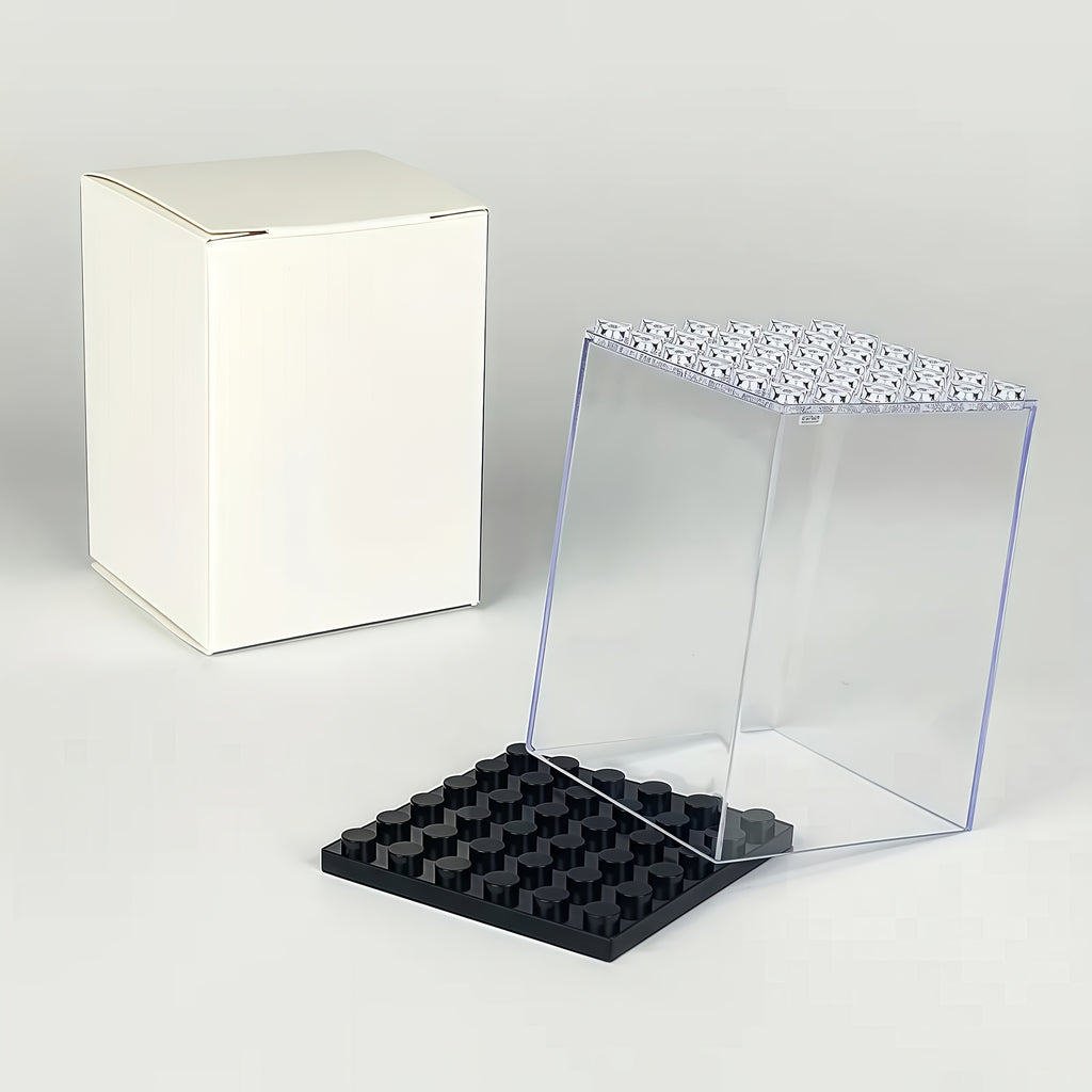 20pcs Minifigure Display Case Set - Clear Acrylic Stackable Storage Boxes for Action Figures, Collectibles & Building Blocks (2.7×1.9×1.9 Inch) - Small Toy Organizer with Dustproof Design