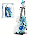 Flower Violin Building Blocks Sets for Adults - 3D Musical Instrument Model, Building Brick Set for Home Decor in The Living Room, Bedroom, Or Office - an Ideal Birthday, Christmas, Or Father'S Day Gift! 1419+PCS