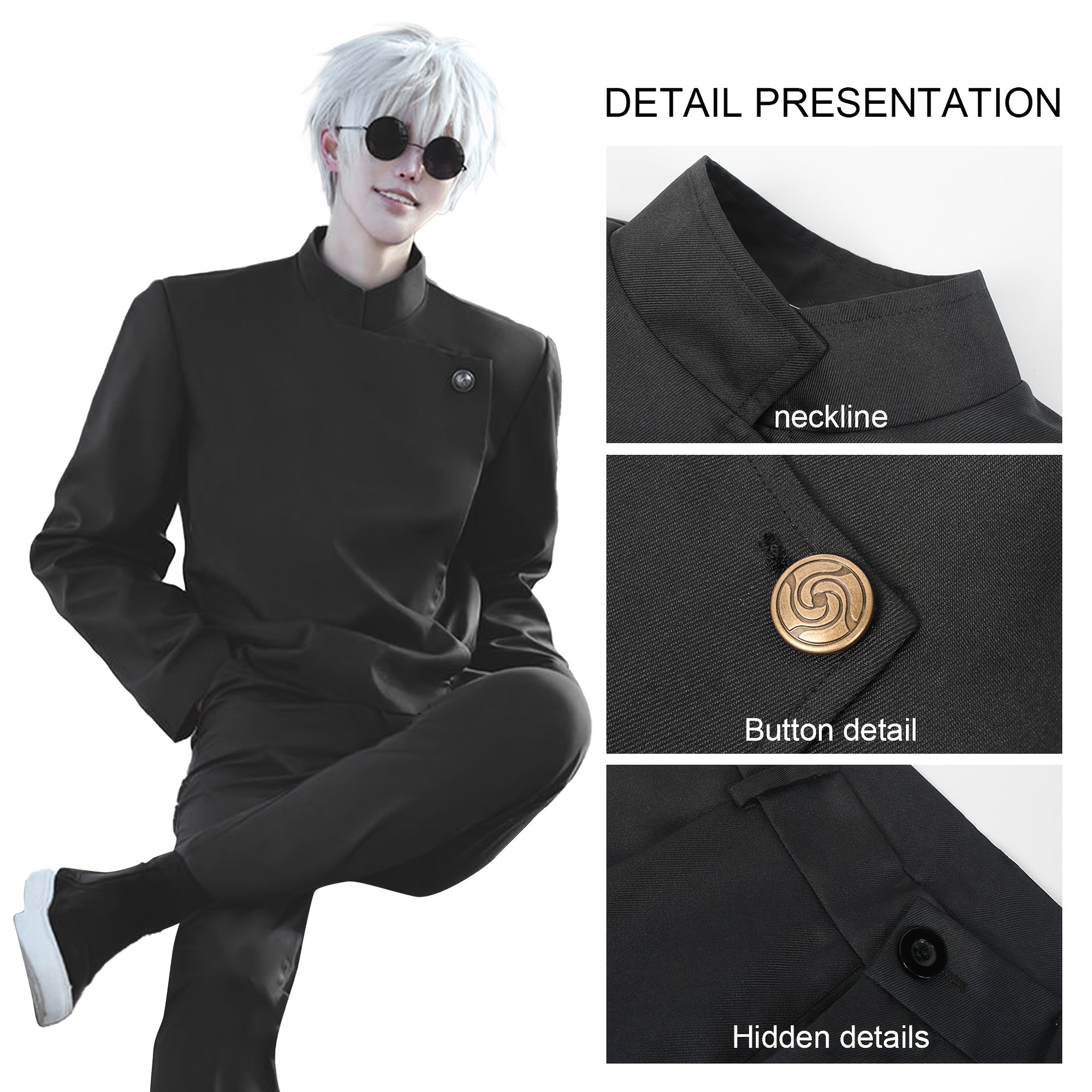 [Cosplay Costume Set] High School Satoru Cosplay Costume Uniform for Men Cosplay Outfit Set