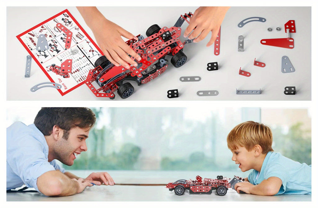 Building Kit Model Car Set - 283/ 287pcs STEM Project Toys for Kids, Assembly Building Vehicle for Boys Gift