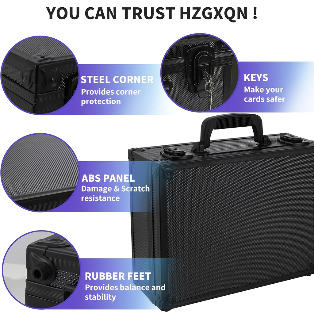 35Pt 3" X 4" Rigid Card Top Loads Storage Box For, with Safety Lock Settings, Sports Card Storage Boxes for Trading Cards, for PSA BGS SGC Top Loads Sports Card, Hardboard Box