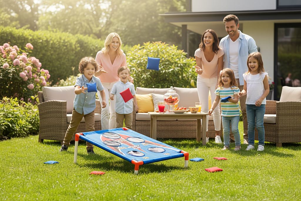 Bean Bag Toss Game Set - 1 Boards, 8 Bean Bags & Carry Bag | Outdoor/Indoor Fun for Kids & Adults | Perfect for Camping, Parties, Beach, Backyard | Halloween & Christmas Gift