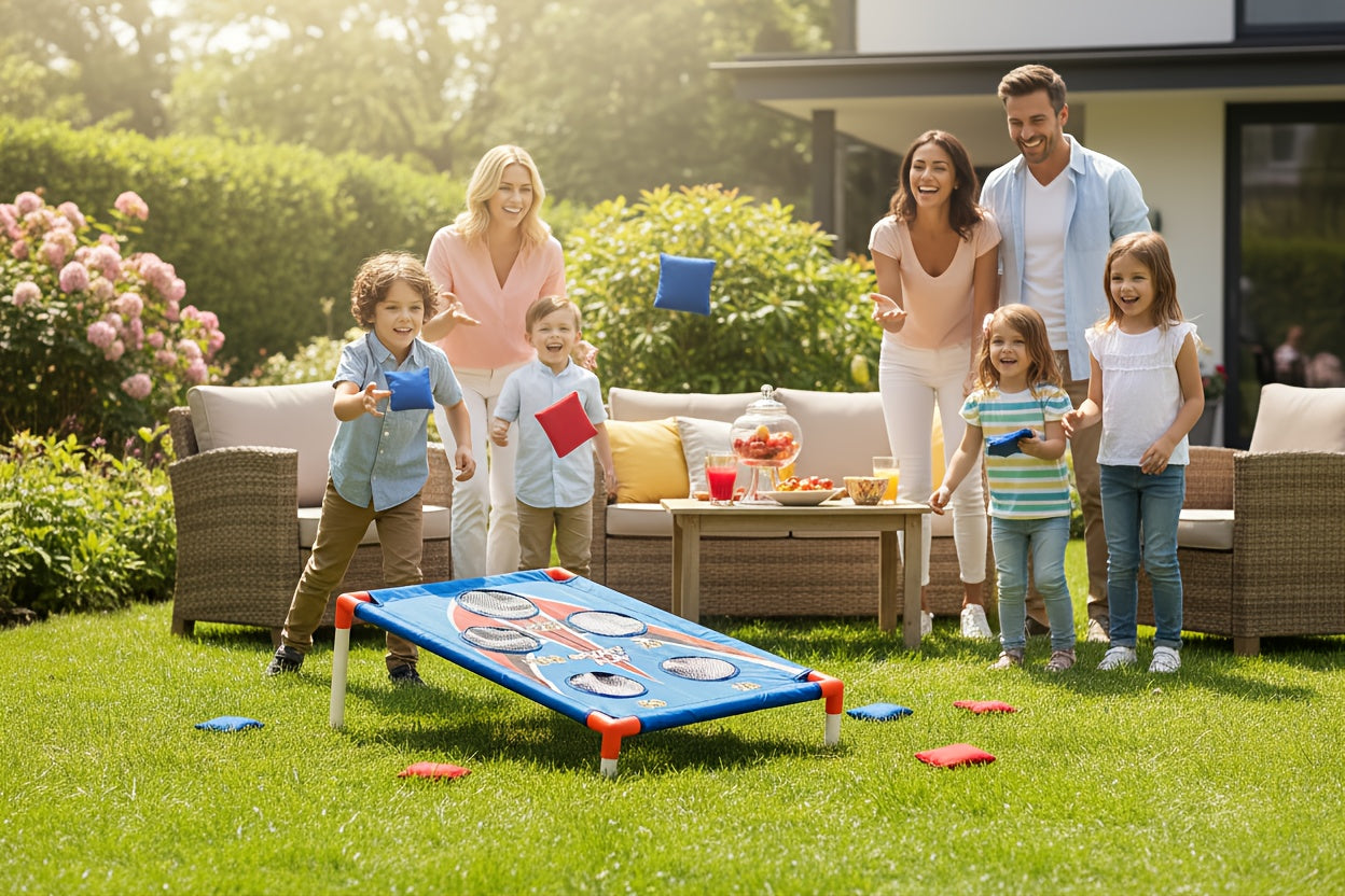 Bean Bag Toss Game Set - 1 Boards, 8 Bean Bags & Carry Bag | Outdoor/Indoor Fun for Kids & Adults | Perfect for Camping, Parties, Beach, Backyard | Halloween & Christmas Gift