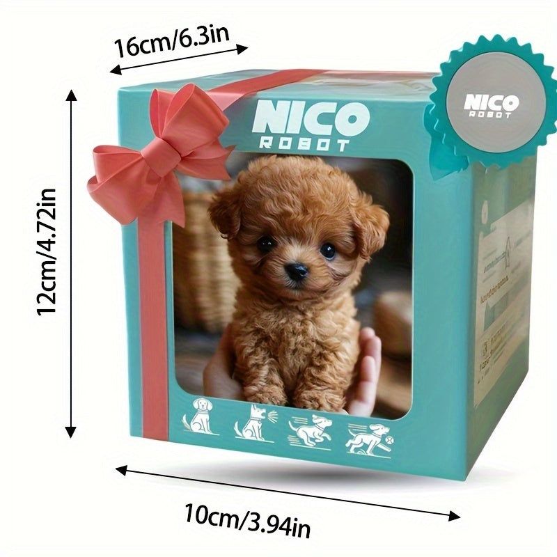 2026 New Realistic Brown Robot Puppy - Lifelike Puppy Toy, Walks/Barks/Wags Tail, Super Cute Plush AI Interactive Pet, Batteries Not Included - Best for Birthday, Halloween & Christmas Gifts
