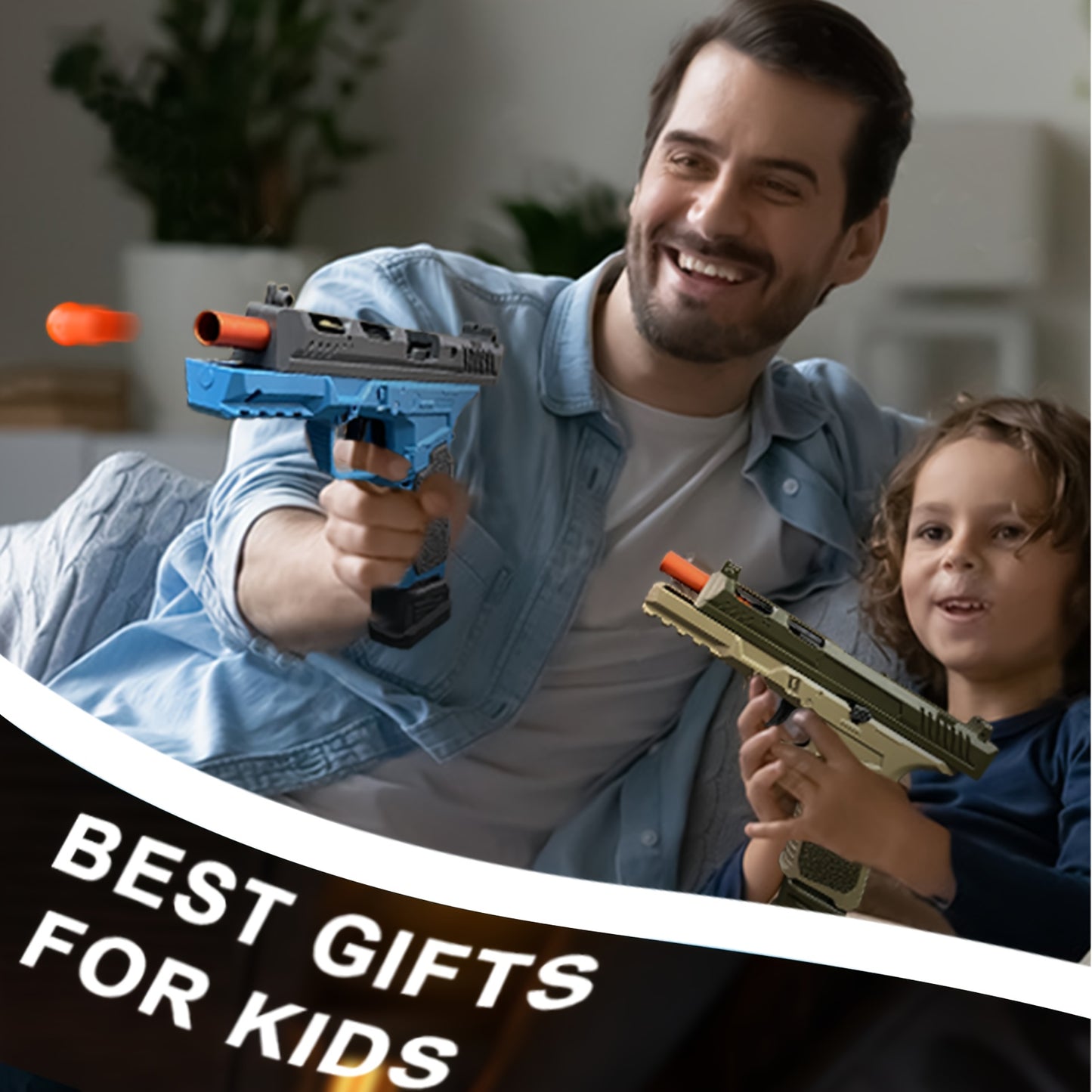 Cool Toy Gun, Soft Bullet Toy Gun Pistol With Ejecting Shells, Semi-Automatic Rapid-fire Toy Fake Guns With 100 Bullets, Indoor, Outdoor Shooting Games, Birthday Halloween Christmas Gift For Boy