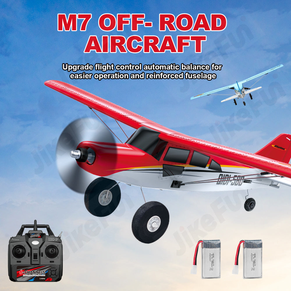 [Remote Control Airplane] M7 Off-Road RC Plane 6-Channel Brushless Remote Control Airplane Fixed Wing With 6-Axis Gyro 3D Stunts EPP Foam Aircraft Model Toys
