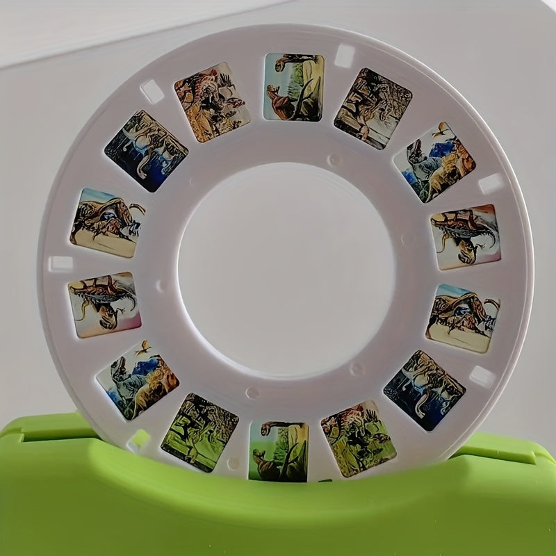 [Educational Viewing Toy] (1 Disc + 1 Machine) With Slides, Children's 3D Sideshow for Kids- an Educational Viewing Toy With Four Themes: Space, Ocean, Animals, and Dinosaurs. Suitable for Children Over 3 Years Old for and Enlightenment. An Interesting Le