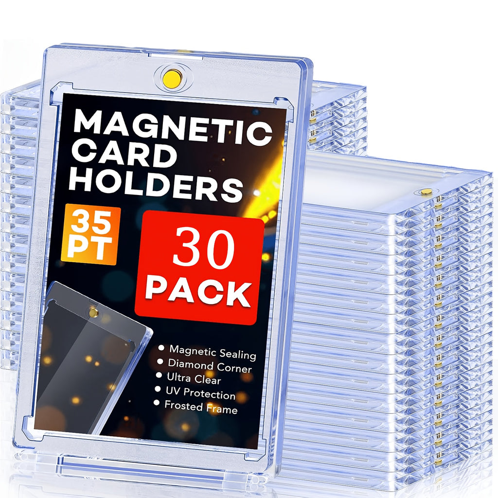 5/30/60pcs 35 Point Magnetic Trading Sports Card Holders One-Touch Hard Case Packs