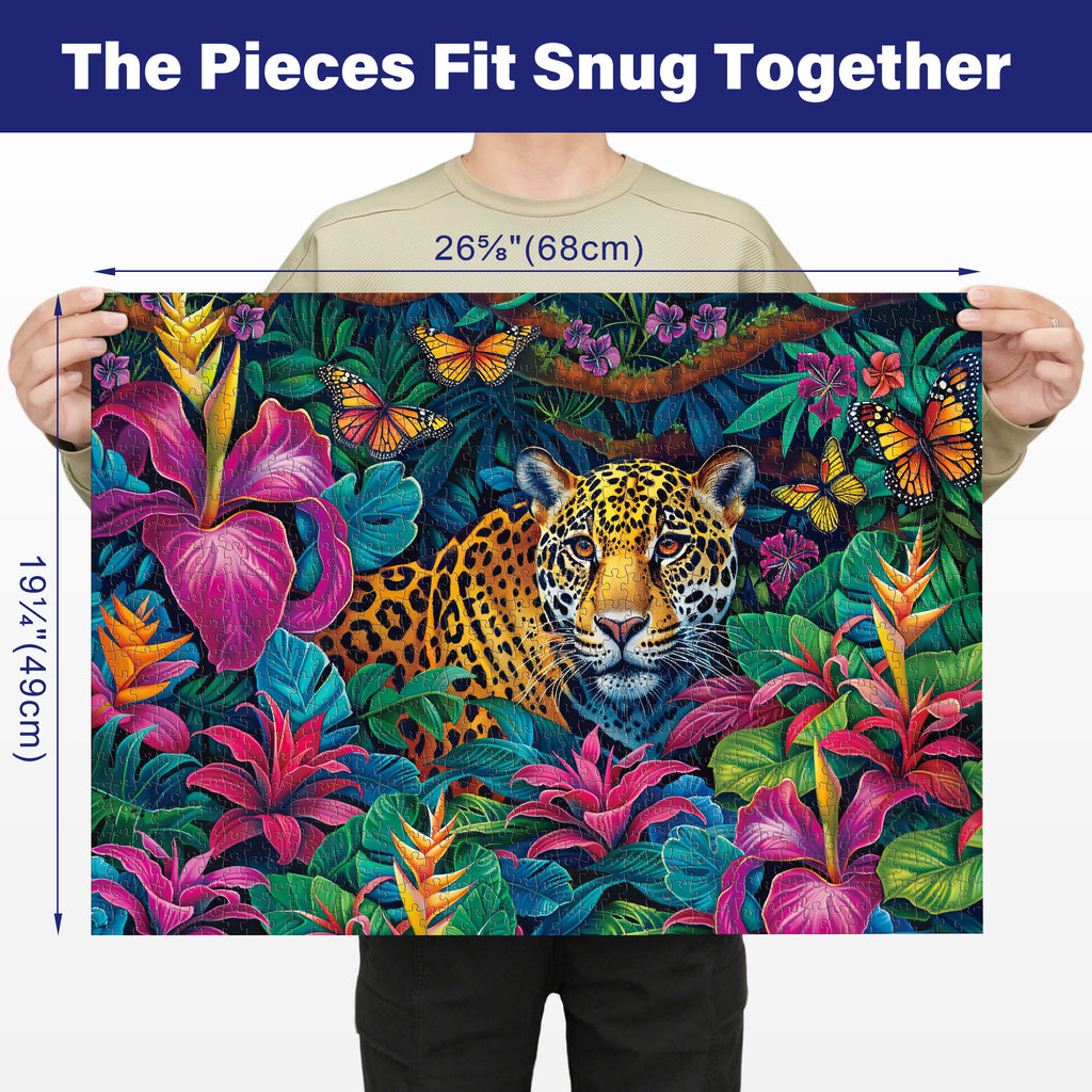 3 Pack Challenging 1000 Piece Large Jigsaw Puzzle for Adults, for Family Game Night, Birthday/Christmas/Holiday/Easter Gift, DIY Home Decor, Puzzles with Letters on Back, Fusine Lake, Jungle Parrots, Leopard in the Jungle, Travel Landscape, Scenic Spots i