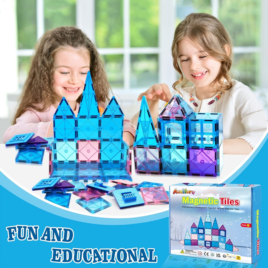 Magnetic Tile 3D Toy Suitable for Boys And Girls' Education, Magnetic Building Blocks for Girls' Toys, Princess Castle Birthday Gift