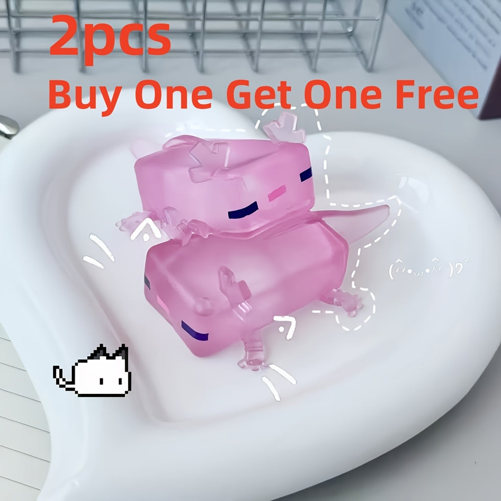 Buy One Get One Free 2pcs Axolotl Squishy Relax Toys, Cute Squishy Axolotl Squeeze Toys - Soft and Stretchable, Popular Party Favor Gift, Relax Sensory Toy, Halloween/Christmas/Easter/Birthday Party Favor Bag Fillers, Classroom Reward Supplies