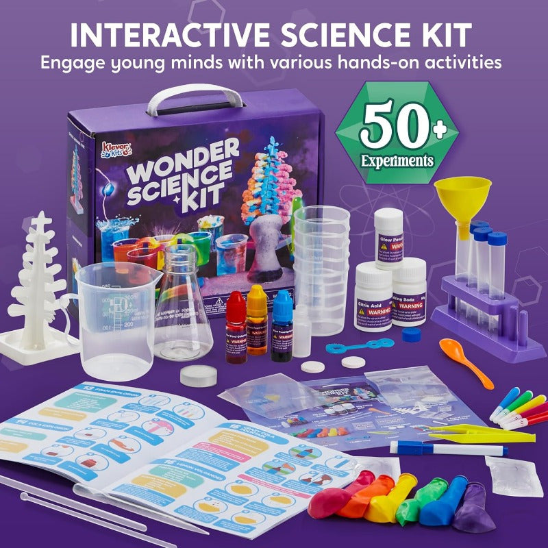 Over 50 Educational Experiments for Children, Including Wonder Science Kits And Assorted Party Favor Packs. Features a Crystal Tree Growing Kit And STEM Activities with Laboratory Science Toys