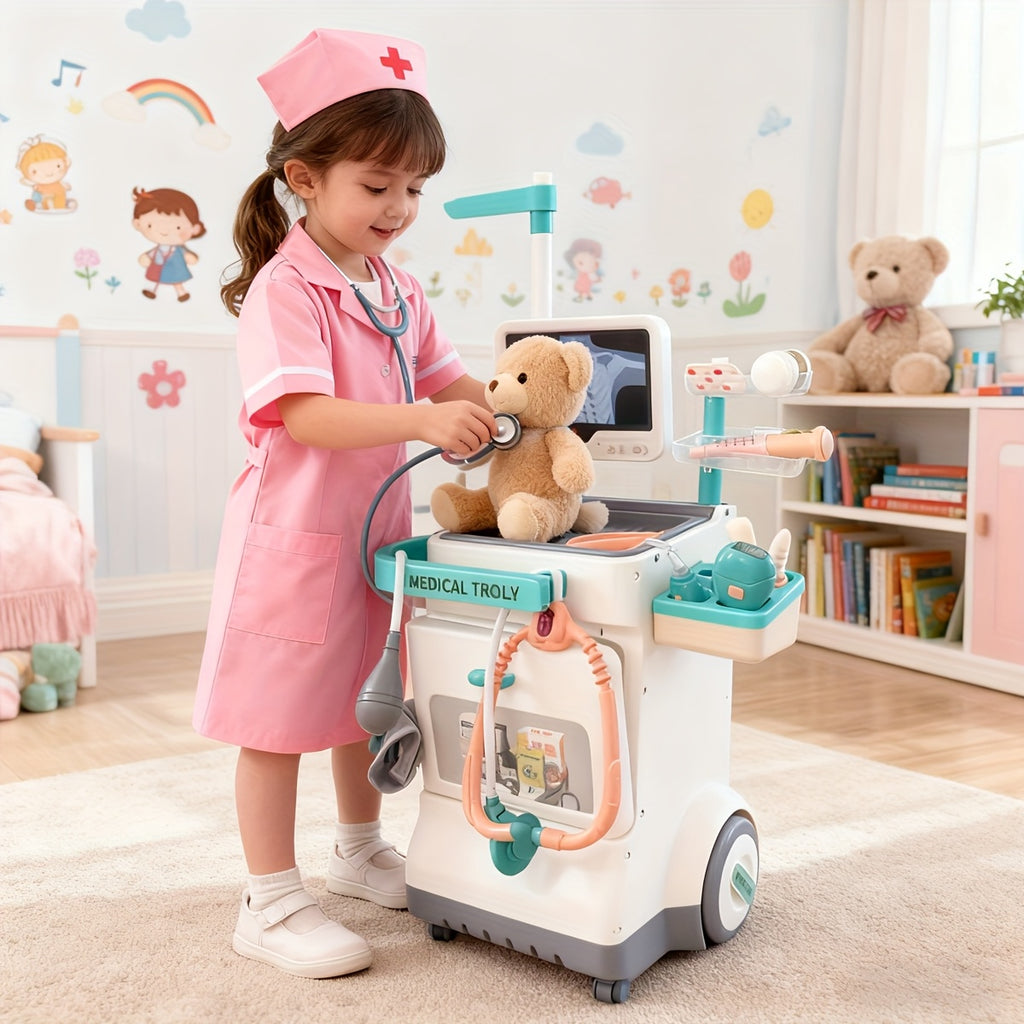 Luxury Doctor Set - 24pcs/25pcs/26pcs Pretend Medical Station Toy Set with Stethoscope And Medical Equipment - Suitable for 3+ Children As Play Toys, Boys And Girls' Gifts