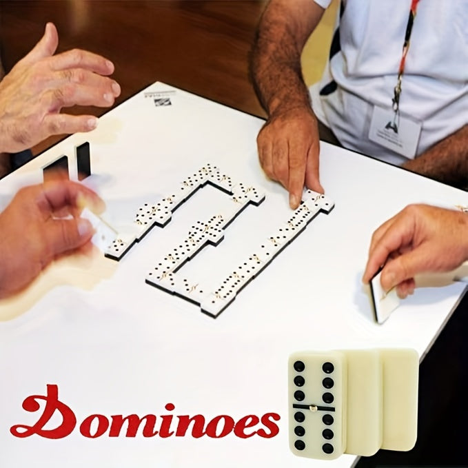 Double 6 Dominoes Set - Classic Family Game Night, Smooth End 28pcs Set in Stylish Wooden Case Perfect for Gatherings And Fun-Filled Evenings