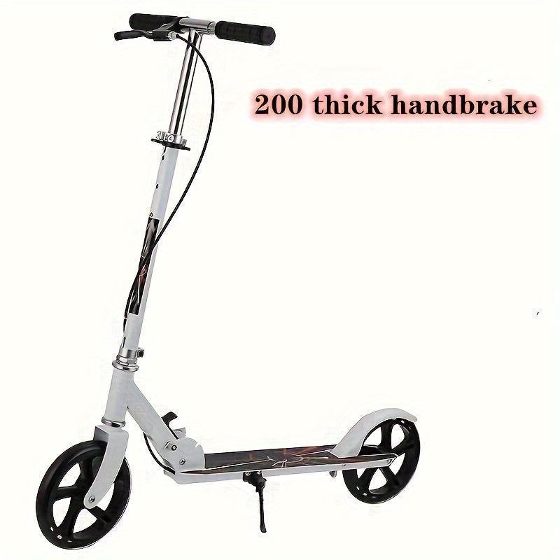 2026 Double Brake Foldable Adjustable Height (4 Gears) Lightweight Maximum Load Capacity Of 220LB 2-wheel Commuting Scooter Adult And Youth Game Day Fan Gear for All Football Fans Halloween Christmas Gift