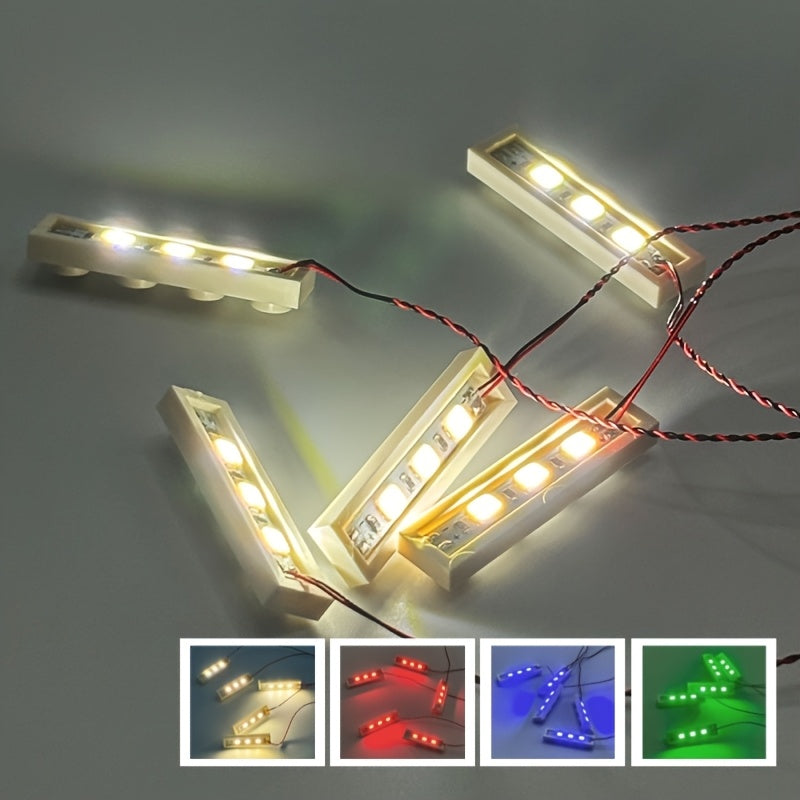 Set of 20pcs of 1X4 Building Block LED Lighting Kit, Compatible with MOC Building Block Additions, Designed for Creating Modules with Bricks City 3710