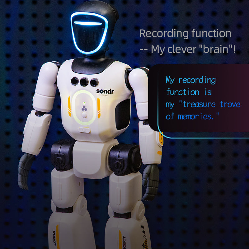 Advanced Humanoid Robot with Smart Remote, Pose-Controlled Joints, Gesture Sensors & Voice Recorder