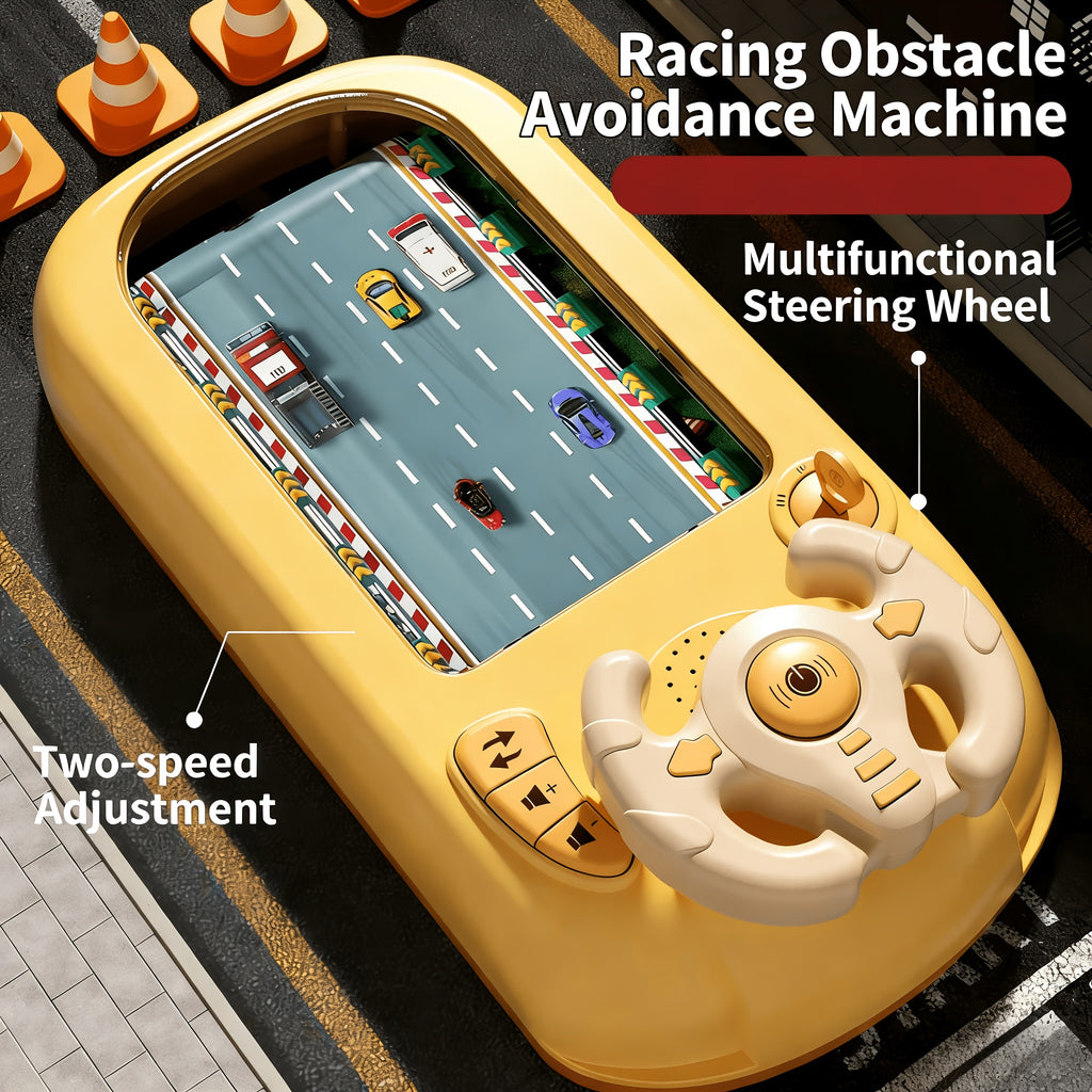 [Great Gift] Cool Racing Simulator Steering Wheel Toy for Boys & Girls, 200 Game Levels with Realistic Sound & HD Graphics, Interactive Parent-Child Educational Toy, Great Gift for Independence Day, Summer Party, Family Events & Back to School