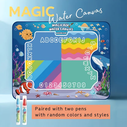 Magical Water Canvas: Day Gift, Reusable Drawing Toy Set, Art And Crafts, Puzzle Toy Set, Age 3+, 80X600 Cm/39.37X31.5 Inches