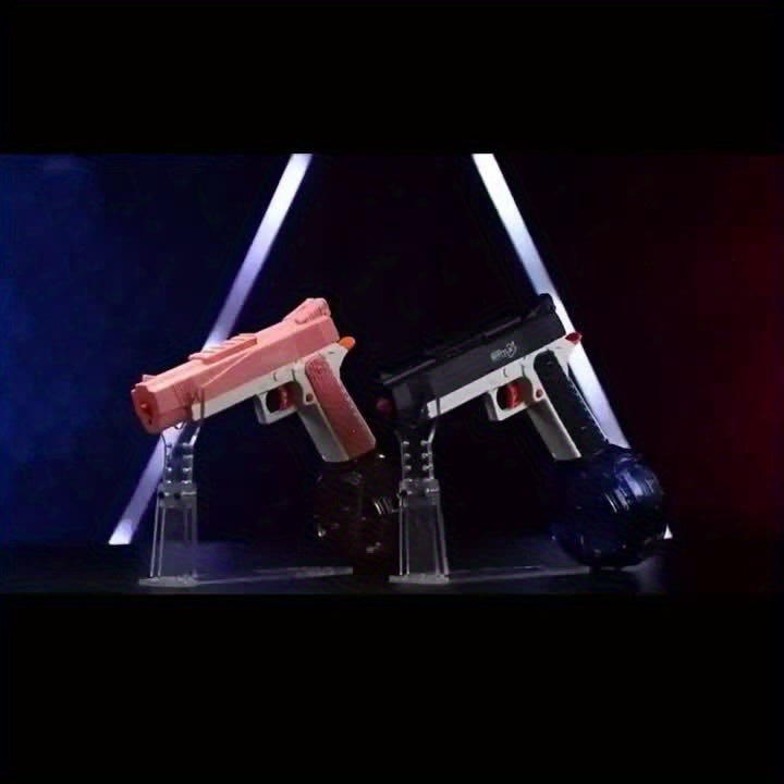 Powerful Electric Water Gun Toy - High-capacity Long-range Shooting with 2 Magazines, Pink/blue, Perfect for Beach Or Pool Summer Fun