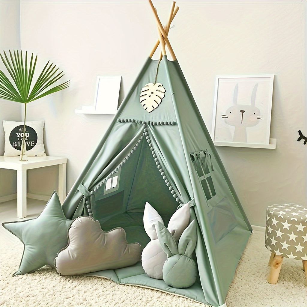 [Indoor Play Tent] A Play Tent Designed for Indoor Use, Resembling a Nordic-Style Conical House for Kids, Perfect for Both Boys And Girls. (Does Not Include a Bottom Pad)
