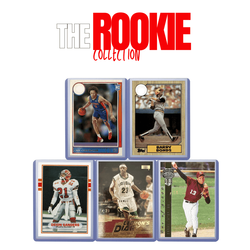 Rookie Card Lot of 5 – Hall of Famers & Today’s Top Stars - Such as Barry Bonds, Cade Cunningham, Shaquille O'neal, Ronald Acuna Jr. Lebron James, etc.