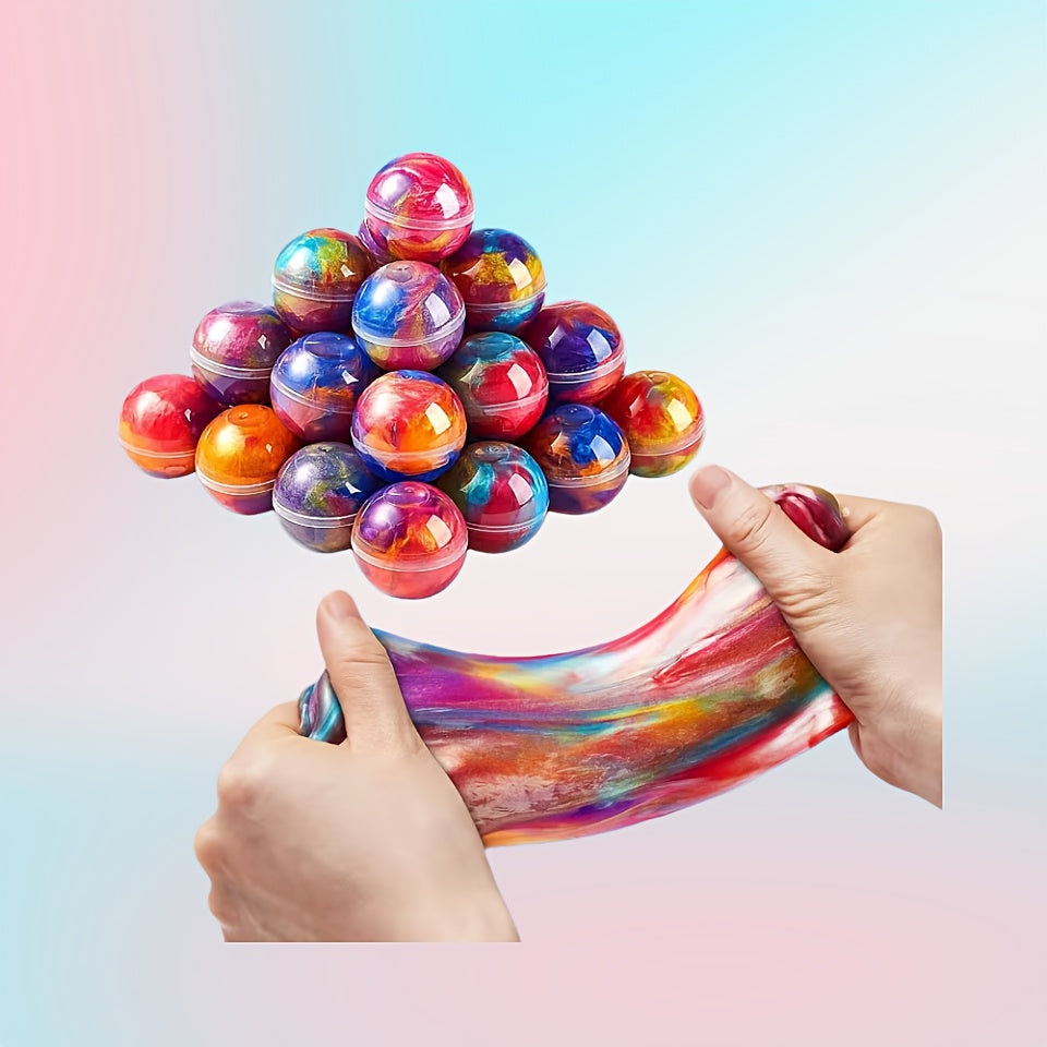 Set of 36 Galaxy Slime Balls for Party Gifts, Ideal for Classroom Rewards And Party Supplies