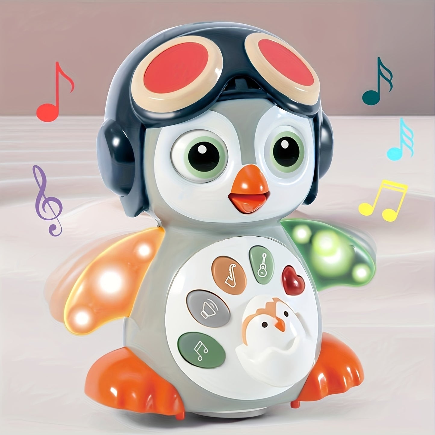 Crawling Penguin Baby Musical Toys, Tummy Time Toys with Music & Lights, Light Up Learning Toys, Dancing Crawling Baby Toy, Baby Easter Basket Stuffers