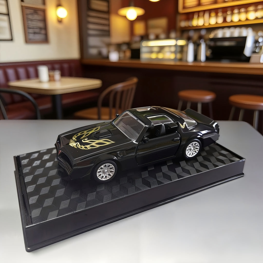 RMZ 1:36 Pontiac Firebird Zinc Alloy Toy Car Model, Openable Doors Pull-Back Vehicle Highly Detailed Static Display Ornament, Collectible Miniature For Home Decor, Ideal Gift For Muscle Car Enthusiasts & Kids Ages 3+ Boys Girls