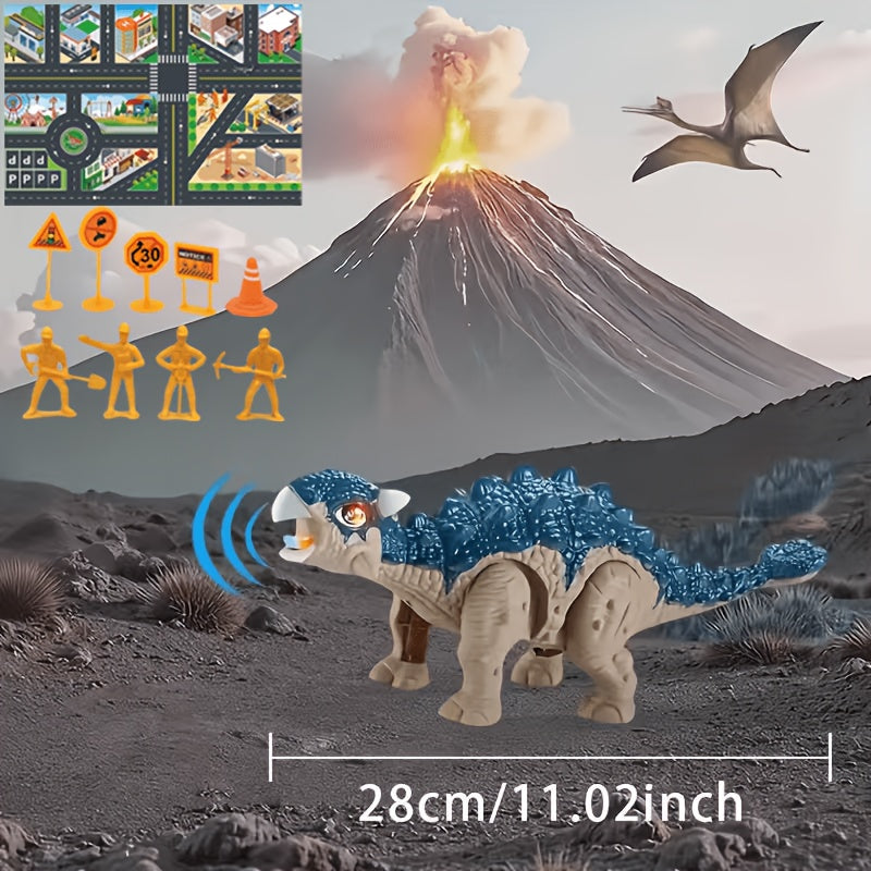 New Kids Toys-Triceratops Dinosaur Toys for Use with Kids, Automatic Walk, Lightweight, Roaring Sound, Halloween Toy Gifts, Surprise Birthday Gifts And Boy Kids Christmas Gifts