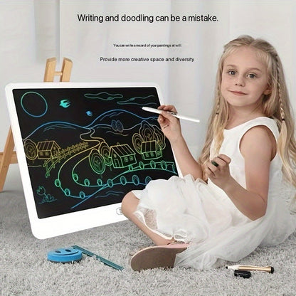 [Ideal Gift] 16-Inch LCD Doodle Board, Flexible Screen, Science Eye Protection, Portable Multi-Scene Educational Toy Perfect for Home, School, Office & Travel Ideal Gift, with Included Stand