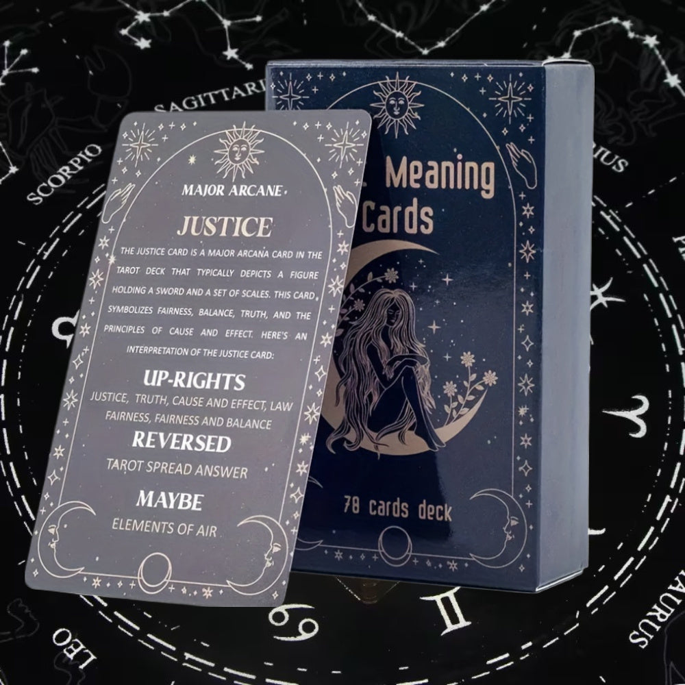 Meaning Cards, Deck Of Cards, Original Tarot Game, Oracle Cards, Divination Party, Desktop Toys, Casual Games, Suitable for Valentine's Day Gifts, Birthday Gifts, Christmas Party Games, Card Games