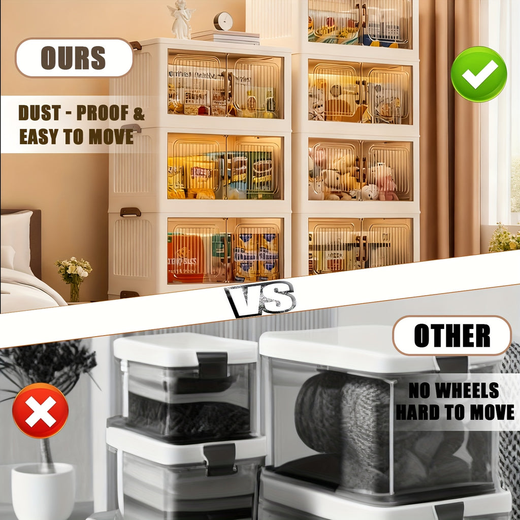 Curio Display Cabinet, Clear Acrylic Glass Door Blind Box Figure Display Case, Dust-Proof Showcase And Toy Storage Organizer Great for Retail Shelving And Retail Display Stands, Living Room Suitable for Mini Toys, Collectibles