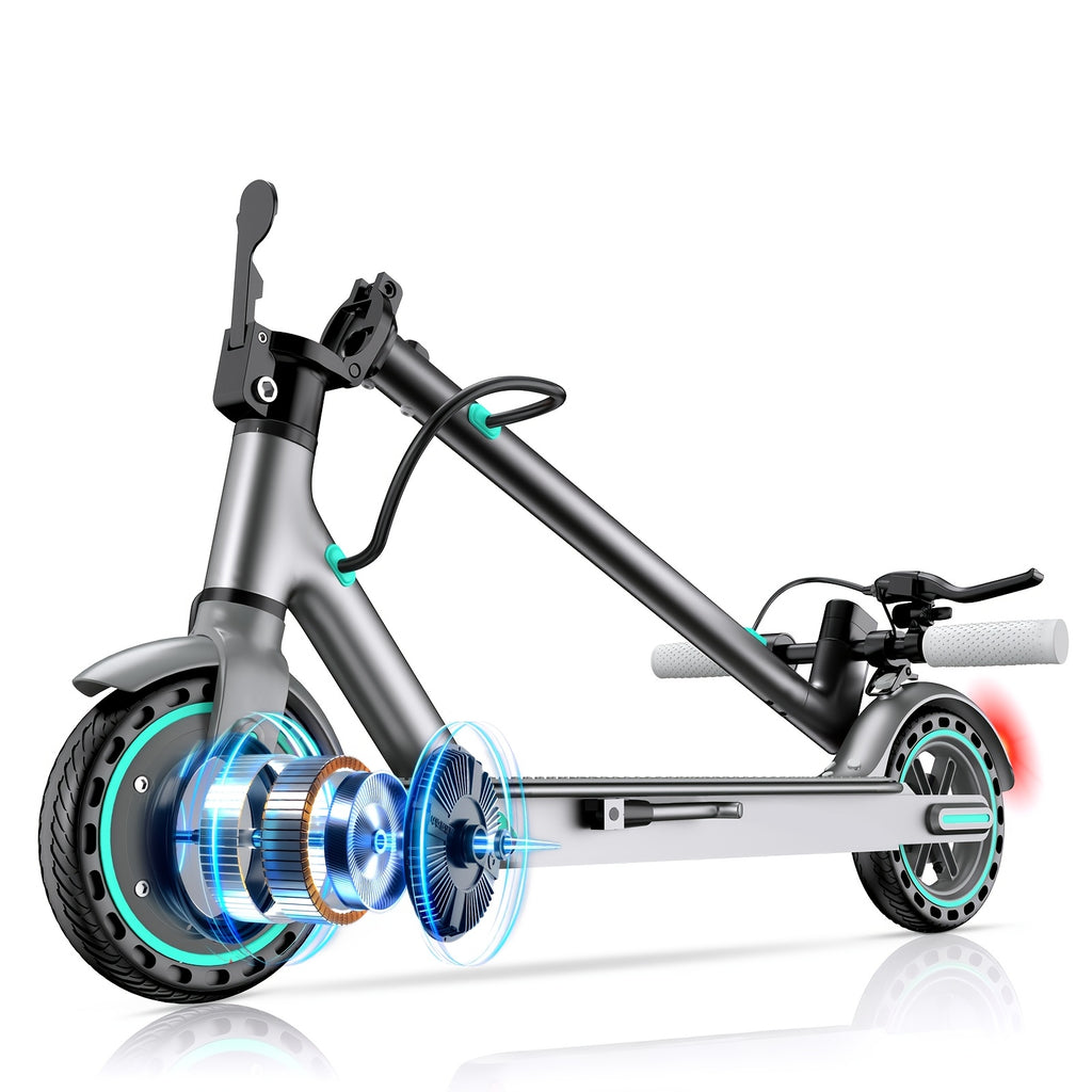 [Portable Scooter] Foldable Electric Scooter 350W Motor, 8.5" Solid Tires, Display, 3-Speed, Large Battery - Portable -Scooter for Urban Commuting, Suitable for Adults