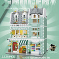 European Architecture Mini Building Blocks Set - City Market And Grocery Store Creative City Street Landscape Assembly Toy, 3 Levels Modular Architecture, Architecture Scene Model Building Blocks Set
