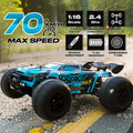 ZHUOYOU 1:16 4WD Off Road High Speed RC Car with Head-up Wheel, 70KM/H Racing Drifting Vehicle, RC390 Motor, 2.4Ghz Remote Control, Supports Cars Racing Together, LED Lights, All Terrain Application