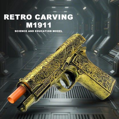 Cool Soft Bullet Gun Toy Pistol with 120 Bullets, 12 Shells, And 2 Magazines, Toy Gun Pistol Hollow Hanging Machine, Toy Foam Blaster, Outdoor Sports Shooting Game, Halloween, Christmas Gifts for Kids