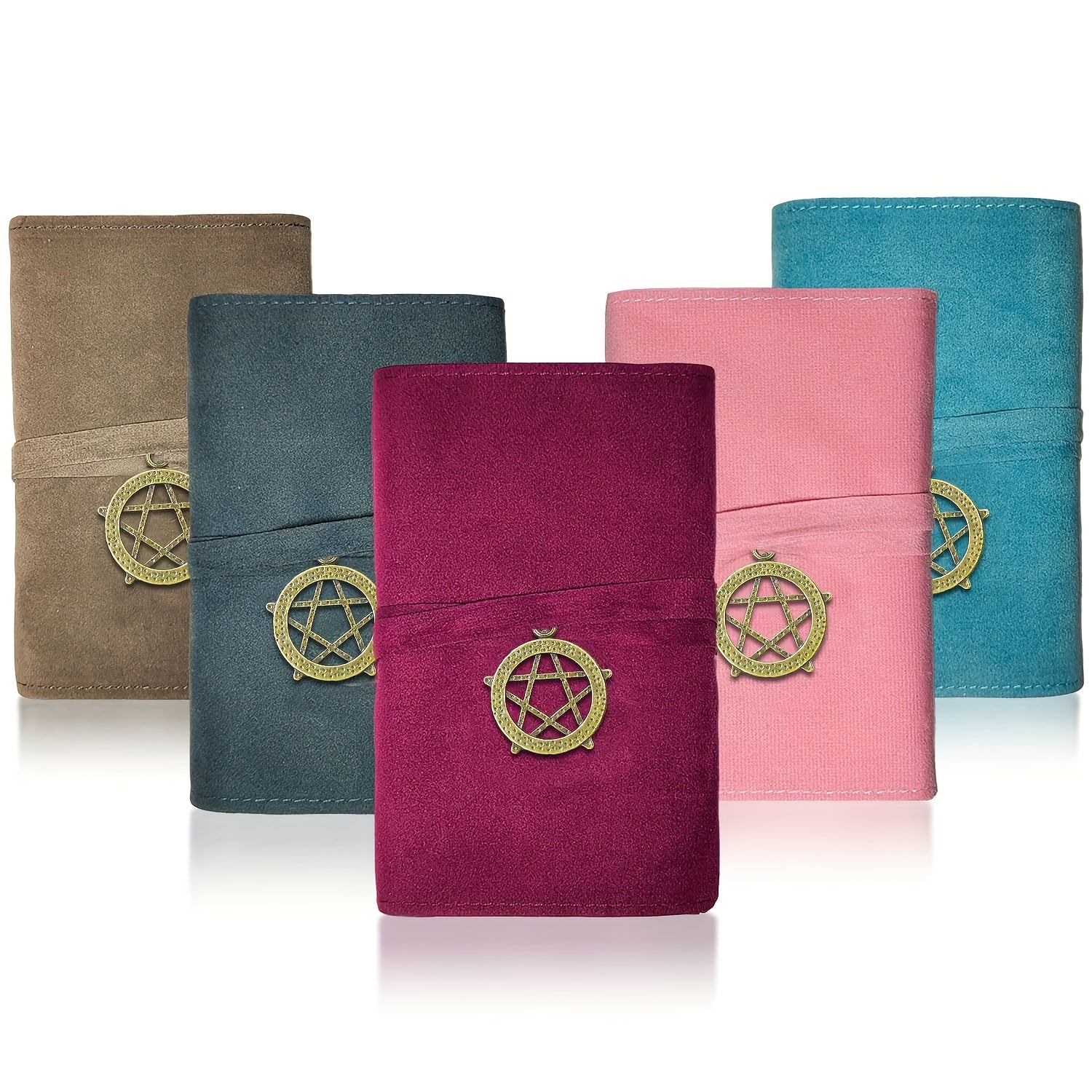 5pcs Tarot Card Holder, Velvet Storage Bag with Retro Pendant, Lightweight Tarot Bags Pouch