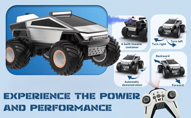 [Remote Control Off-Road] RC Monster Truck Toy 2.4GHz 4WD All Terrain RC Monster Truck Toy, 1:12 Remote Control Car, Realistic Sound Effects, Remote Control Off-Road Vehicle with Ergonomic Grip, Remote Control Off-Road Vehicle with LED Lights, Music, Exce